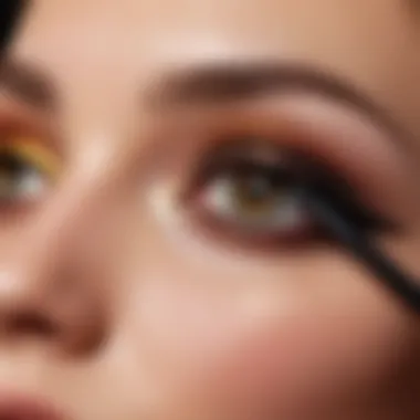 A close-up of a beautifully blended eyeshadow showcasing glam makeup technique