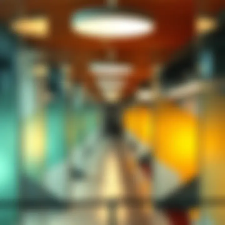 Acrylic dividers improving visual aesthetics in a public setting.