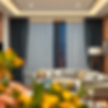 A modern room with stylish American curtains that complement contemporary design.