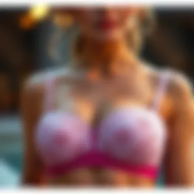 Model showcasing the comfort and fit of a bandeau bra