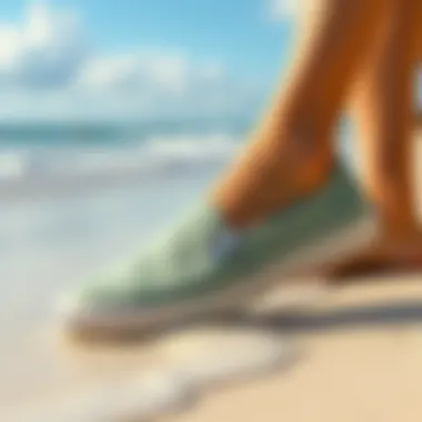 Comfortable slip-on footwear for beach activities