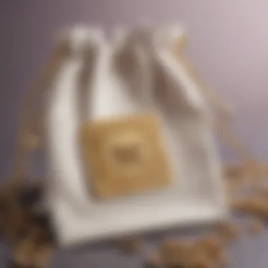 A collection of branded dust bags enhancing jewelry presentation