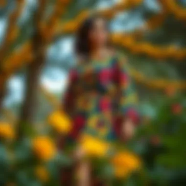 Curvelover plus size dress showcasing vibrant patterns