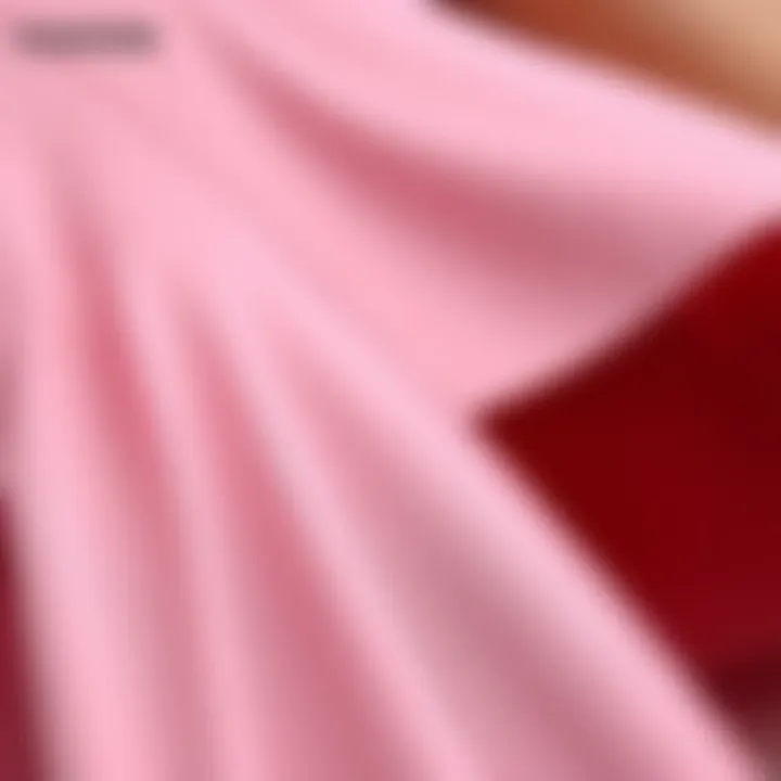 Close-up view of fabric textures and details in a cut out split hem dress