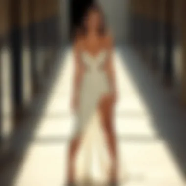 Versatile styling options for the cut out split hem dress in various settings