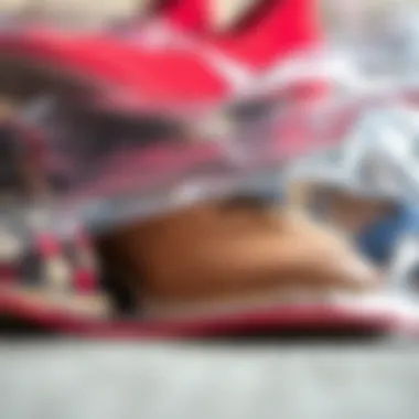 Close-up of durable materials used in clear shoe storage bags.