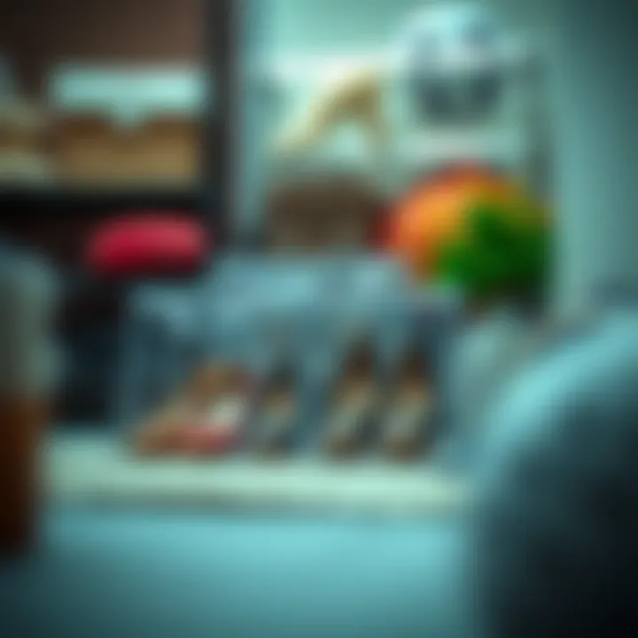 Eco-friendly clear shoe storage bags displayed elegantly.