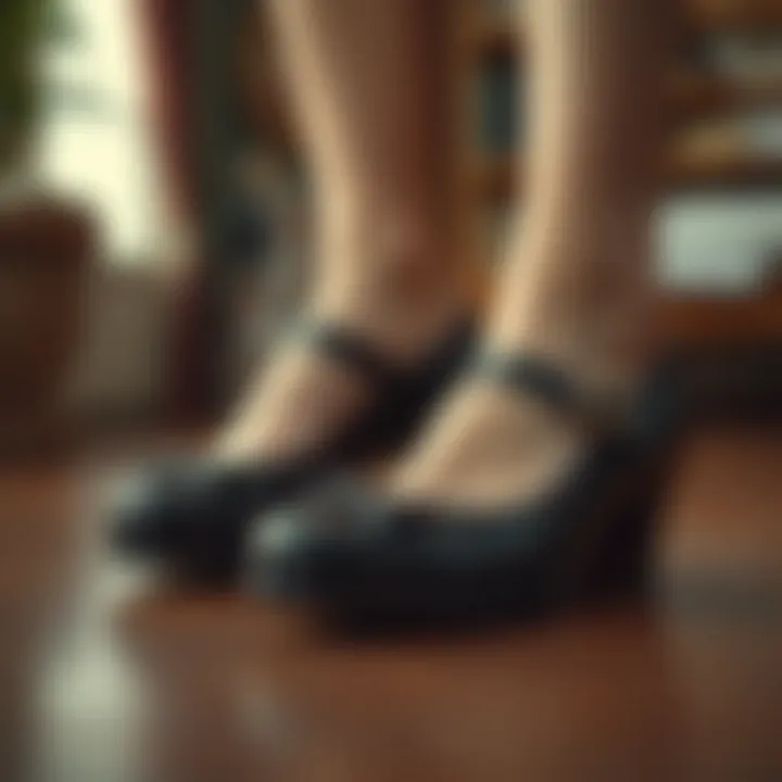 Historical significance of Mary Jane shoes illustrated through vintage designs