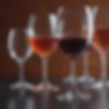 A comparison of plastic stem and traditional glass wine glasses