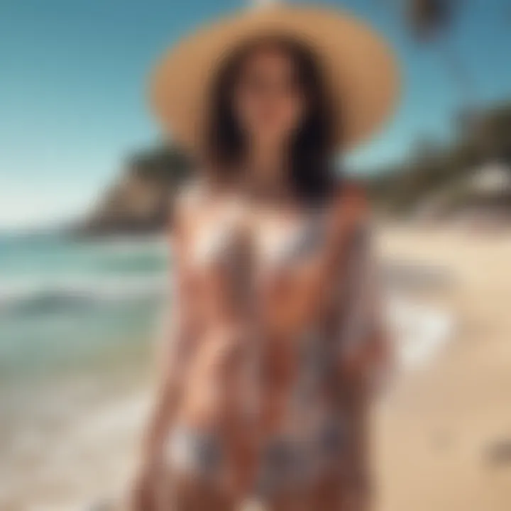 Styling tips for beach cover ups on a beautiful beach