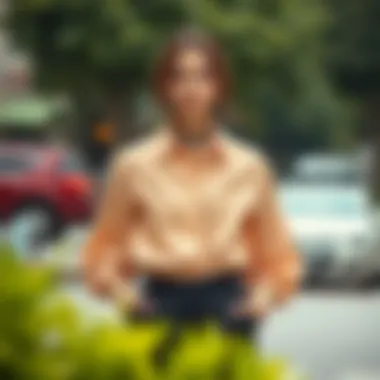 Versatile casual blouse styled for everyday wear