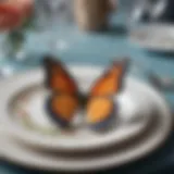 Elegant butterfly motif table setting