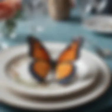 Elegant butterfly motif table setting