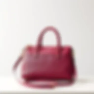 A chic purse displayed against a minimalistic background