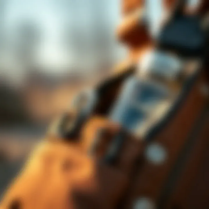 Close-up of materials used in a 40 oz water bottle sling