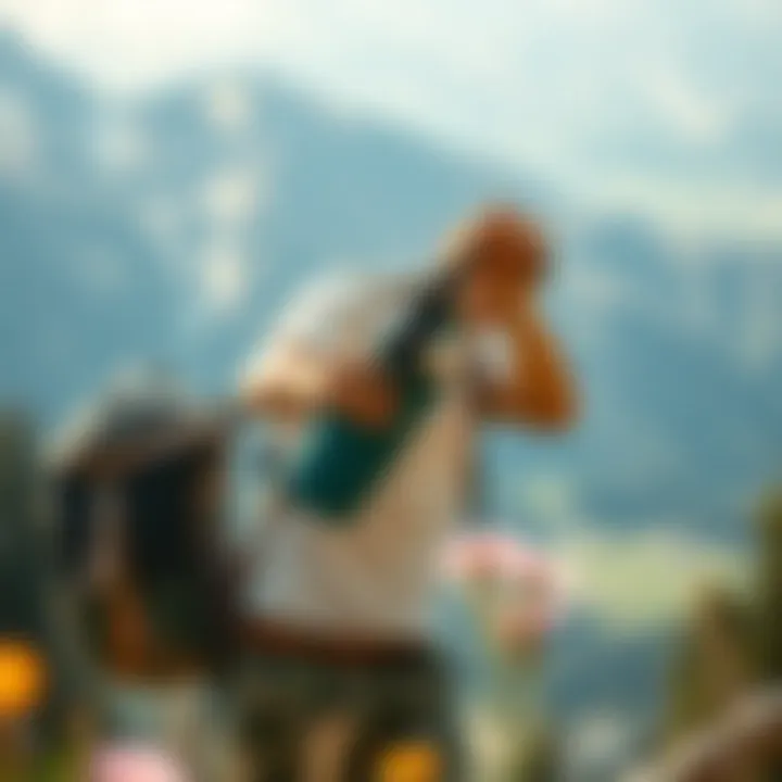 Outdoor adventure with a 40 oz water bottle sling