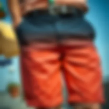 Color palette showcasing various shades of chino shorts