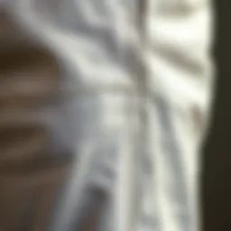 Close-up of fabric texture showing stretch capabilities