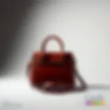 Elegant mini double handle satchel bag showcased on a minimalist background