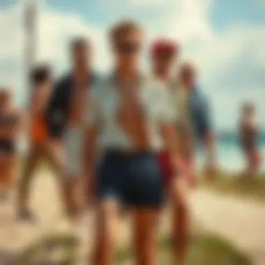 Historical fashion evolution featuring various short styles