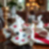 Elegant 4th of July cloth napkins adorned with stars and stripes