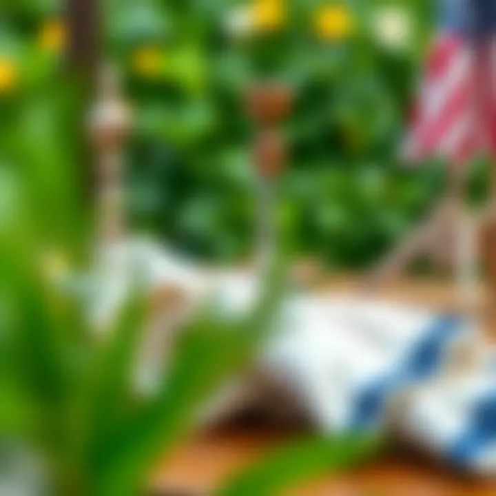 Sustainable fabric choices for 4th of July napkins displayed