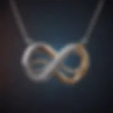 Elegant infinity necklace showcasing two intertwined names