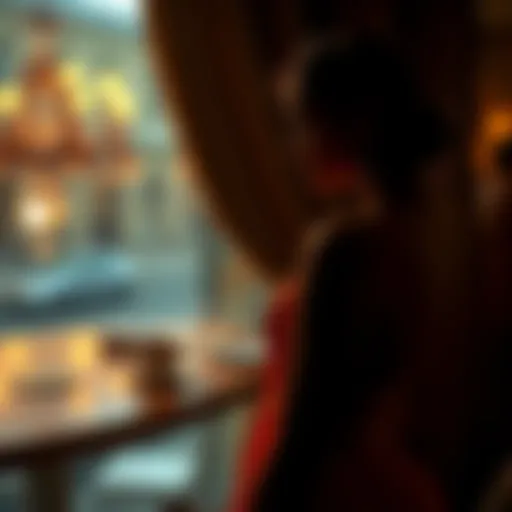 Elegant silhouette of a sophisticated dress