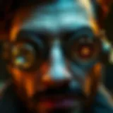 Unique steampunk eyewear showcasing intricate design elements