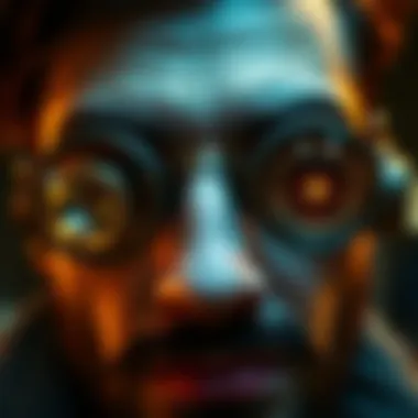 Unique steampunk eyewear showcasing intricate design elements