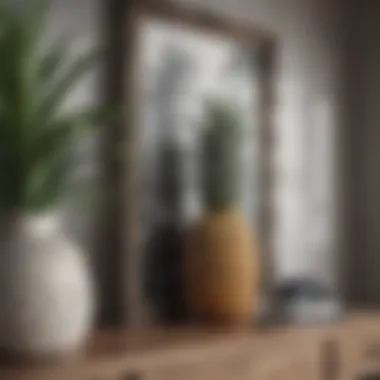 Elegant home interior featuring pineapple wall decor