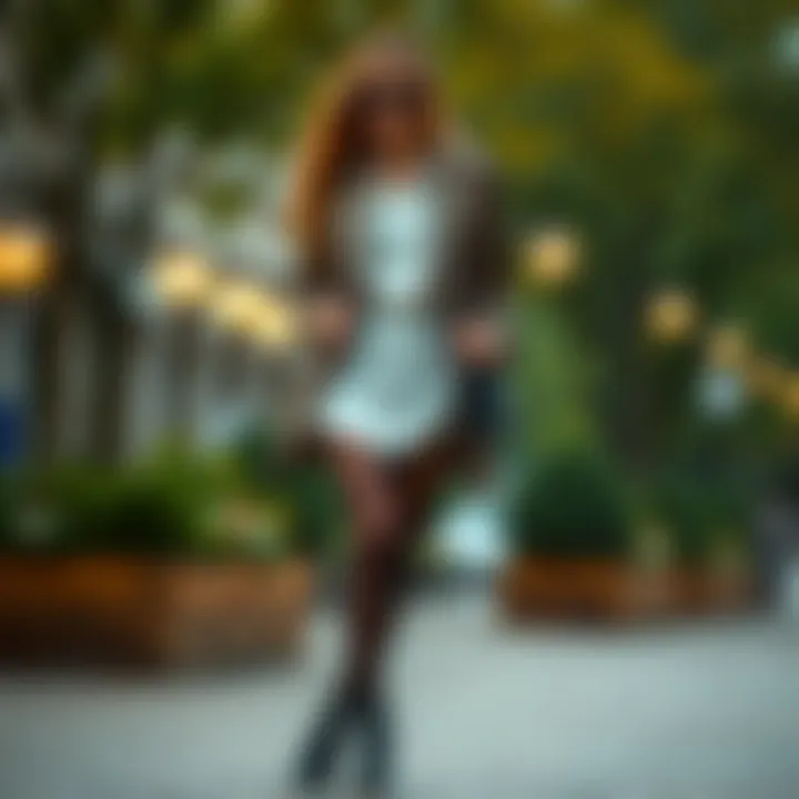 Elegant leopard print thigh highs paired with a chic outfit