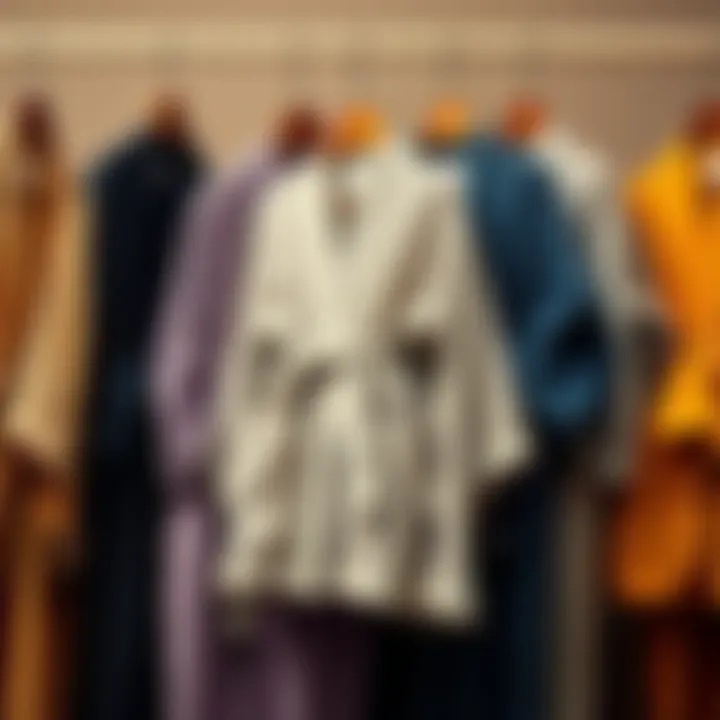 Collection of corduroy kimonos in various colors and styles
