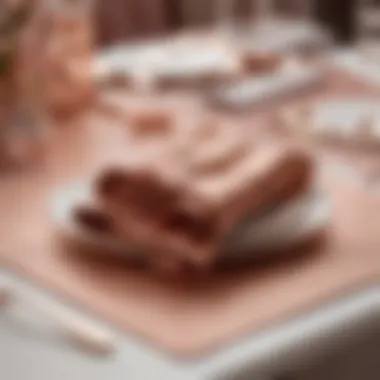 Sustainable materials used in rose gold placemats