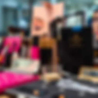 A collection of various eyebrow shaper kits on display