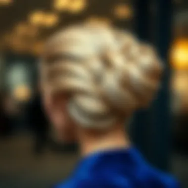 Elegant updo created with a hair sponge