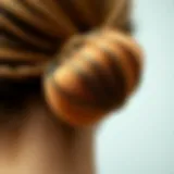 Close-up of a hair sponge used for styling