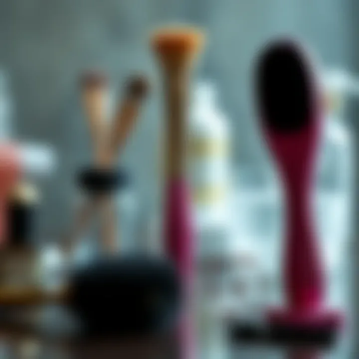 Tools required for hair sponge updo technique