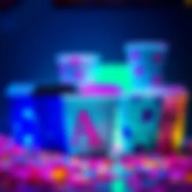 An artistic arrangement showcasing different designs of color changing cups