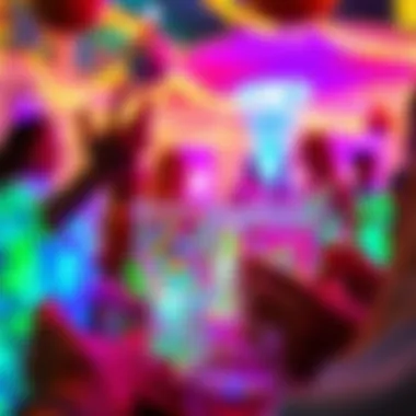 A festive setting featuring confetti cups in use at a party