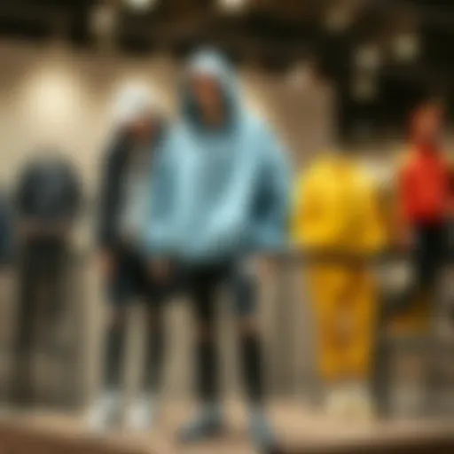 Stylish casual athletic wear on display