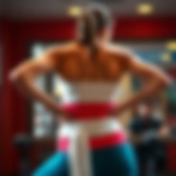 Illustration highlighting safety tips for waist exercise bands