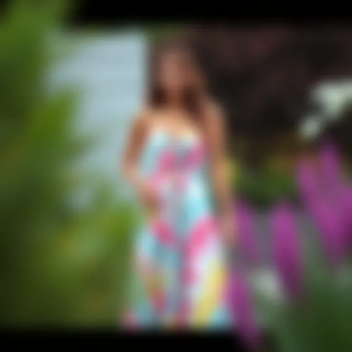 Guide showcasing various styling options for tie dye maxi dresses