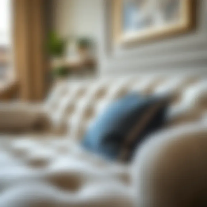 Variety of materials used in tufted slipcovers, highlighting versatility