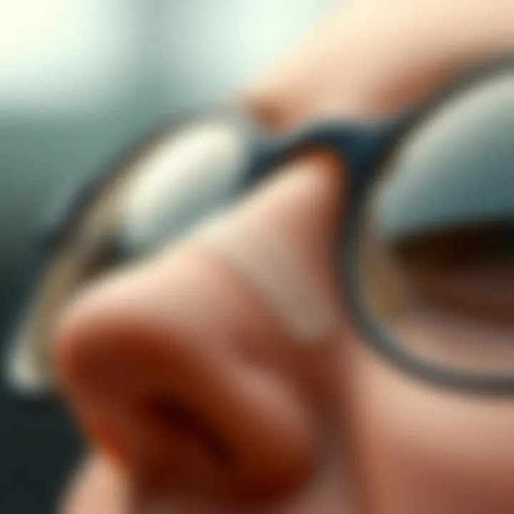 Close-up of silicone nose pad cover texture