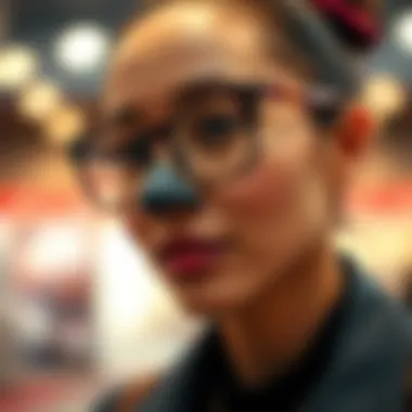 Silicone nose pad covers on stylish glasses