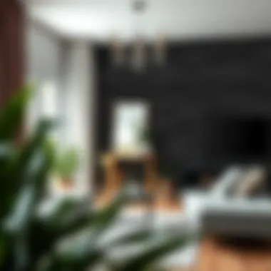 DIY project showcasing black wood grain contact paper