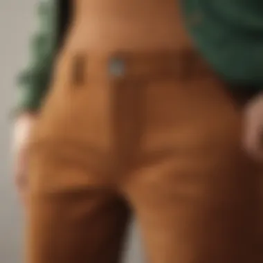 Illustration of body types suited for different styles of corduroy pants