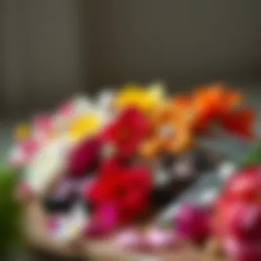 A stylish arrangement of assorted flower barrettes in various materials