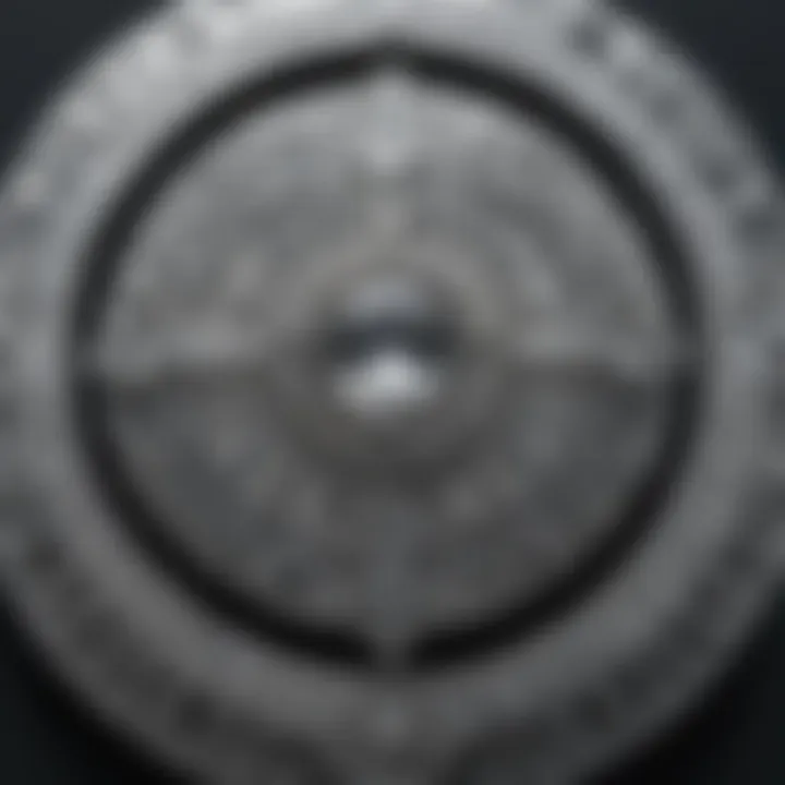 Close-up view of a rhinestone clasp highlighting intricate design details